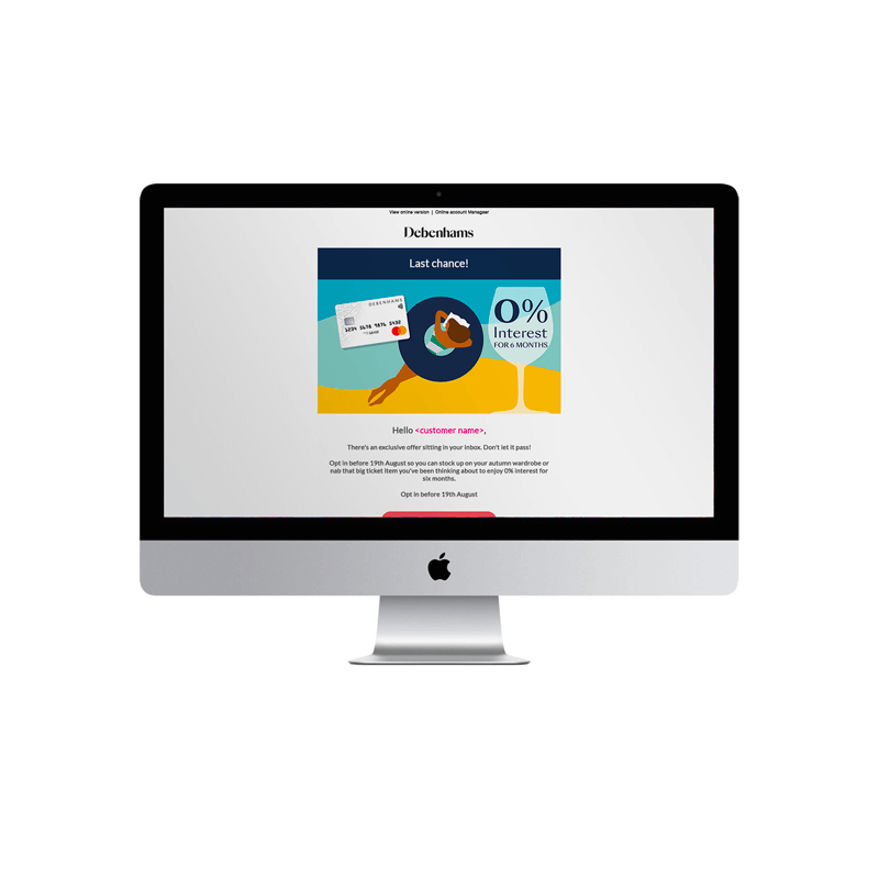 Newday - Debenhams HTML5 email