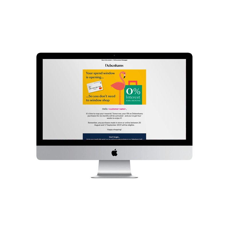 Newday - Debenhams HTML5 email