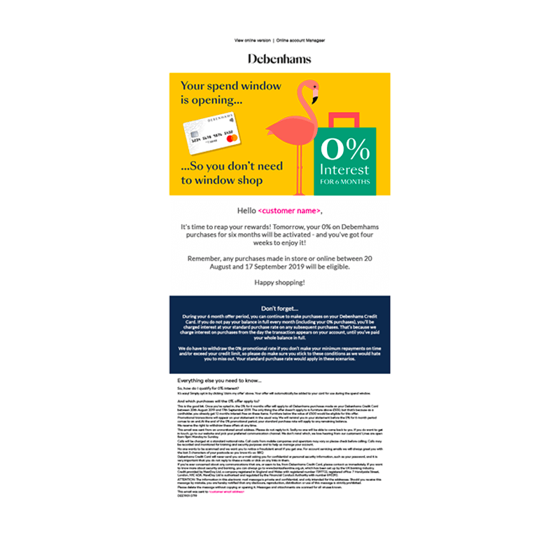 Newday - Debenhams HTML5 email