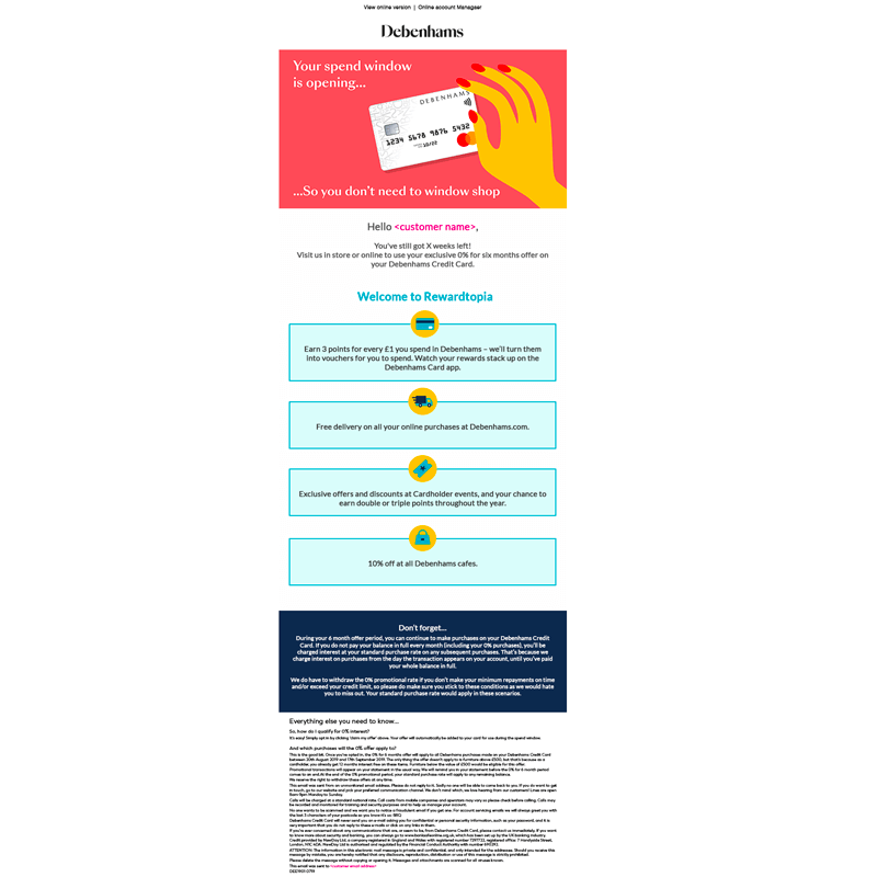 Newday - Debenhams HTML5 email
